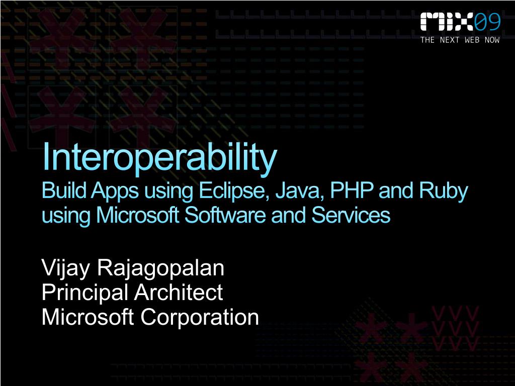 PPT - Interoperability Build Apps using Eclipse, Java, PHP and Ruby ...