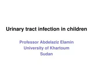 Urinary tract infection in children
