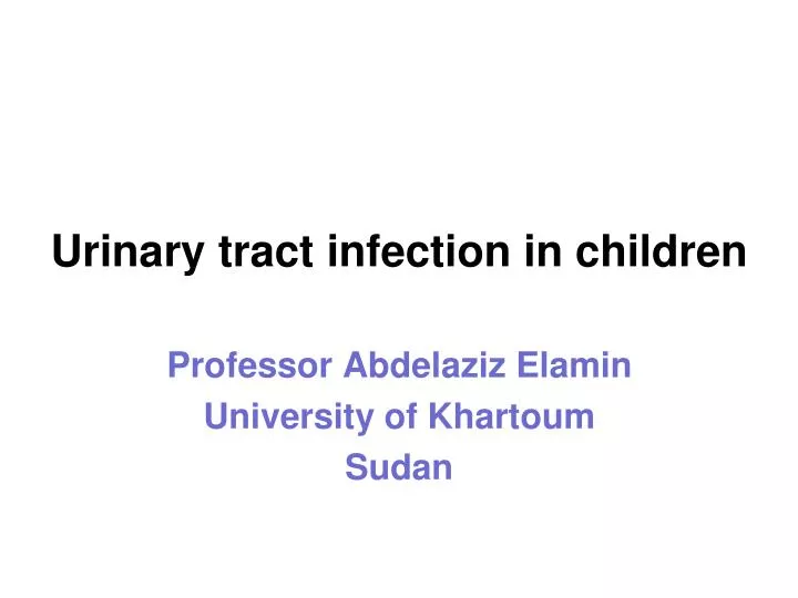 urinary tract infection in children