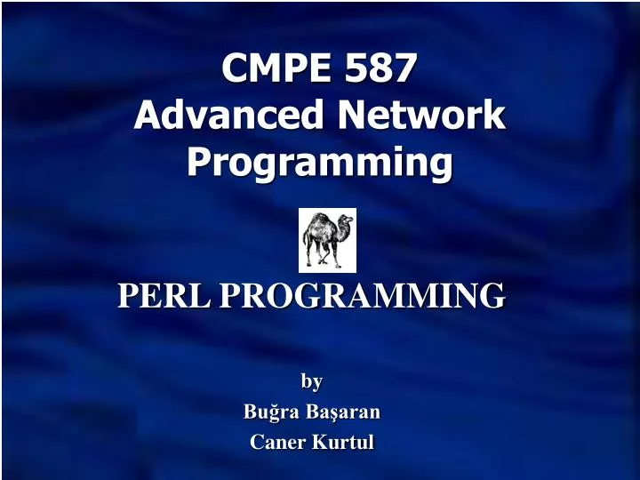 cmpe 587 advanced network programming