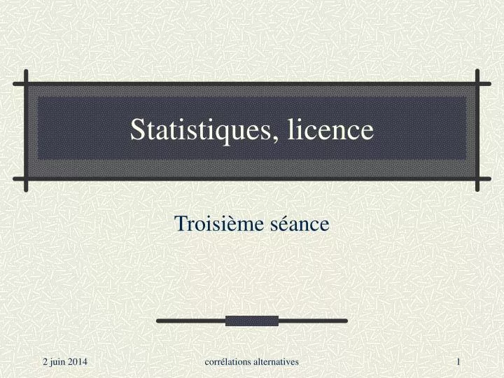 statistiques licence