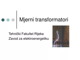 Mjerni transformatori