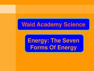 Waid Academy Science