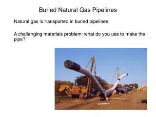 Buried Natural Gas Pipelines