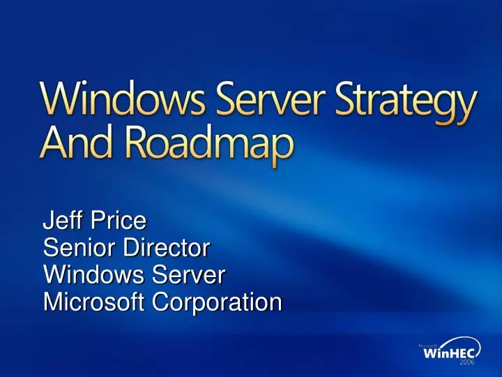 windows server strategy and roadmap