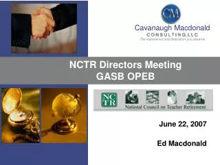 NCTR Directors Meeting GASB OPEB