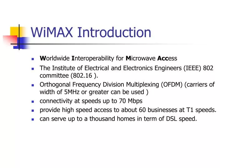 wimax introduction