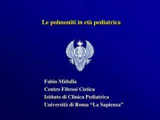 le polmoniti in et pediatrica