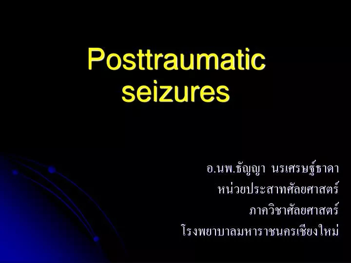 posttraumatic seizures