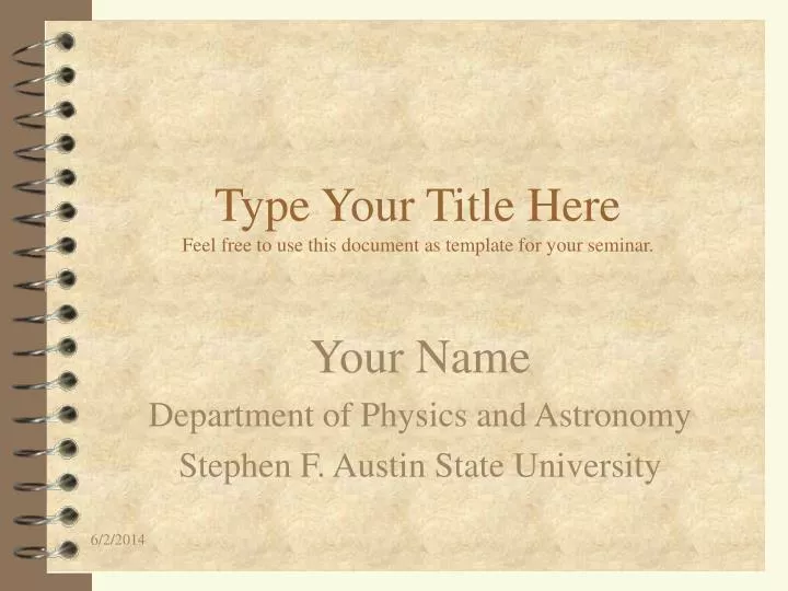 type your title here feel free to use this document as template for your seminar