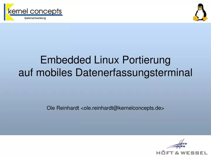 embedded linux portierung auf mobiles datenerfassungsterminal