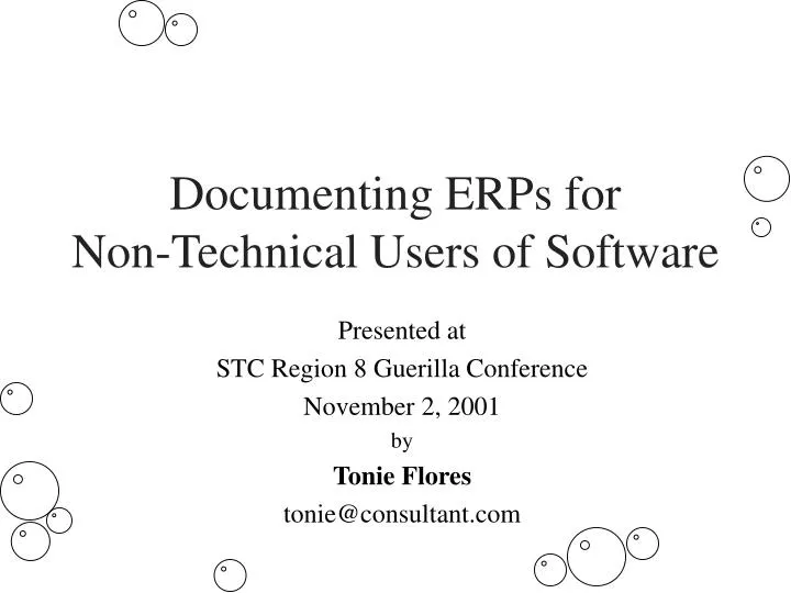 documenting erps for non technical users of software