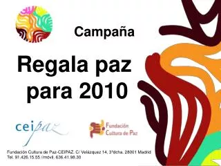 Regala paz para 2010