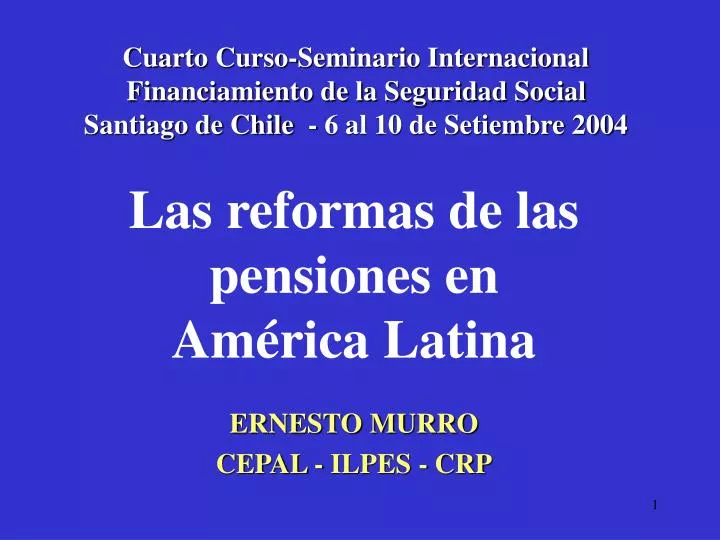 las reformas de las pensiones en am rica latina