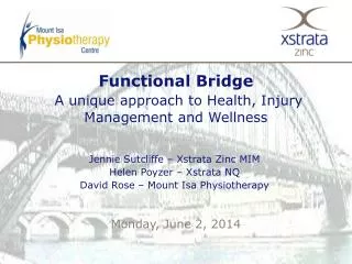 Functional Bridge A unique approach to Health, Injury Management and Wellness