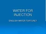 WATER FOR INJECTION - slide 1