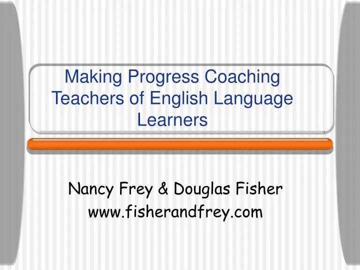 making progress coaching teachers of english language learners