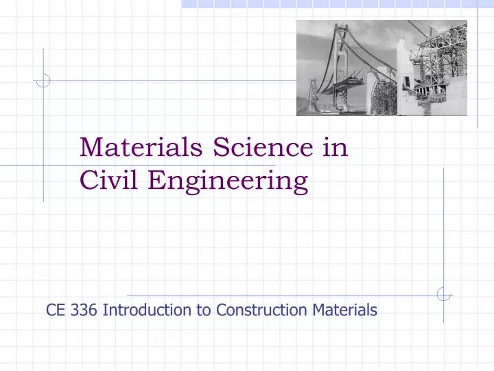 materials science in civil engineering