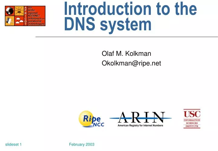 introduction to the dns system