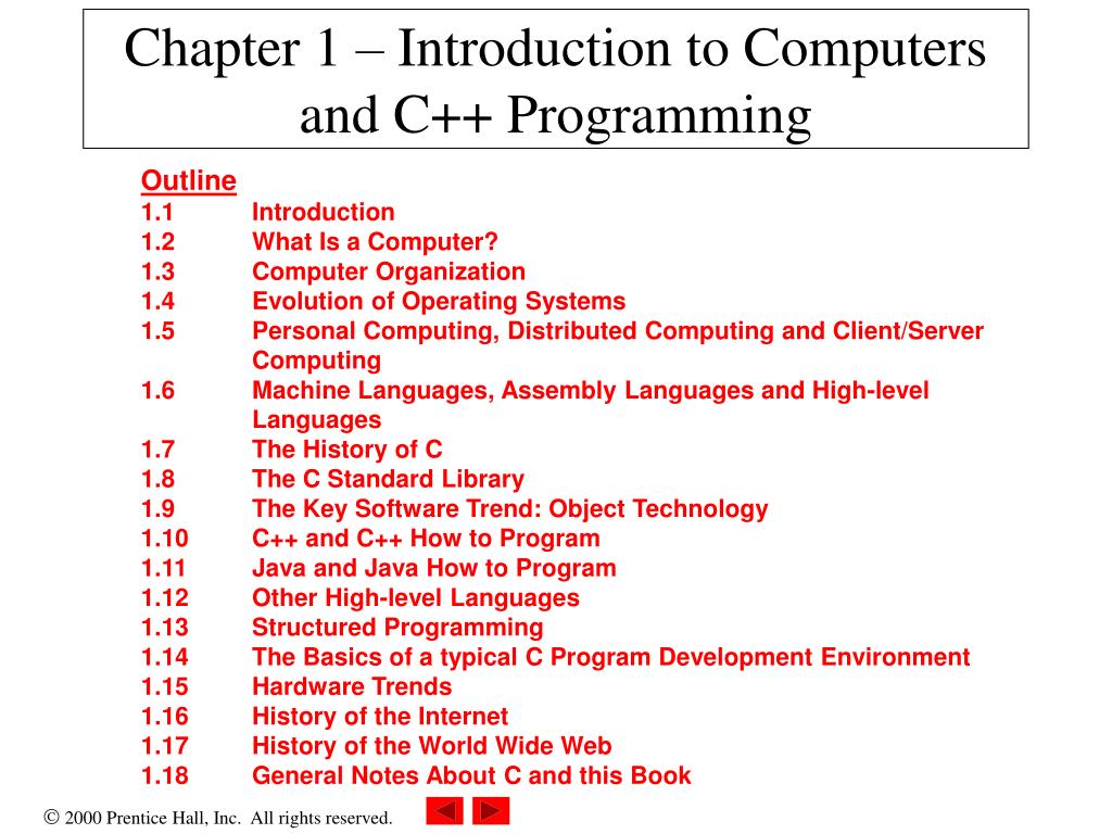 PPT - Chapter 1 – Introduction to Computers and C++ Programming ...