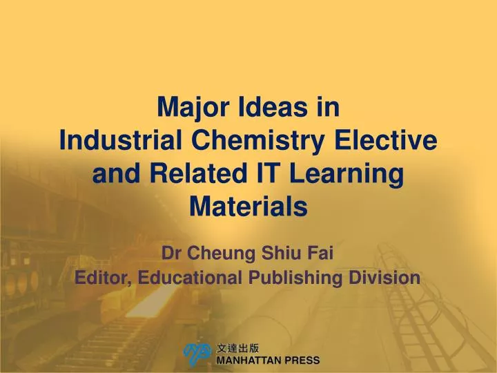 major ideas in industrial chemistry elective and related it learning materials