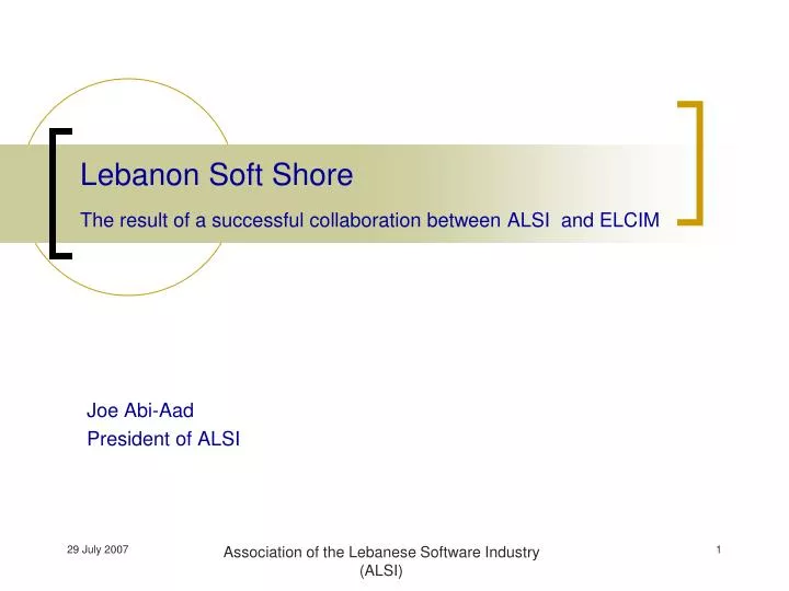 lebanon soft shore the result of a successful collaboration between alsi and elcim