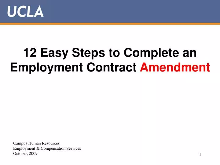 12 easy steps to complete an employment contract amendment