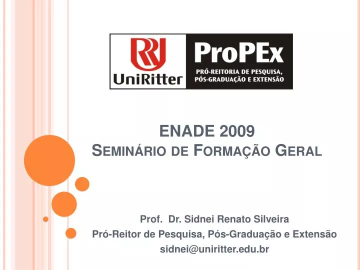 enade 2009 semin rio de forma o geral