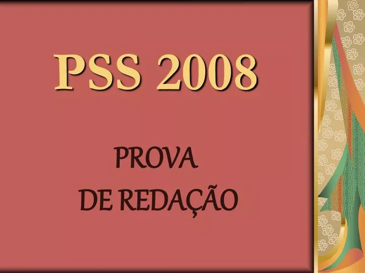 pss 2008 prova de reda o