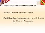Military Convoy Procedures in Classroom Instruction - slide 1