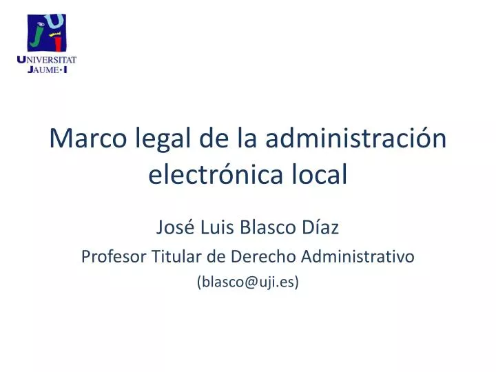 marco legal de la administraci n electr nica local