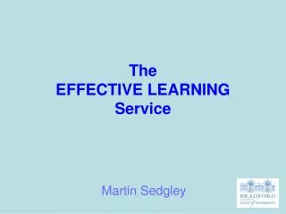 The EFFECTIVE LEARNING Service