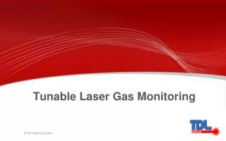 Tunable Laser Gas Monitoring