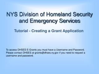 NYS Division of Homeland Security and Emergency Services