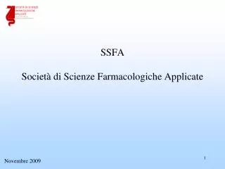 SSFA Società di Scienze Farmacologiche Applicate