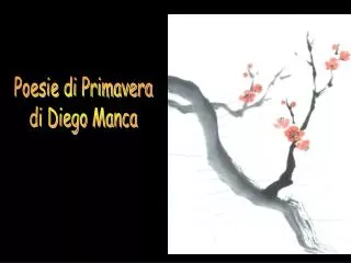 Poesie di Primavera di Diego Manca