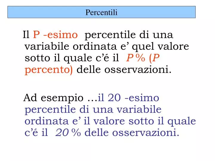 percentili