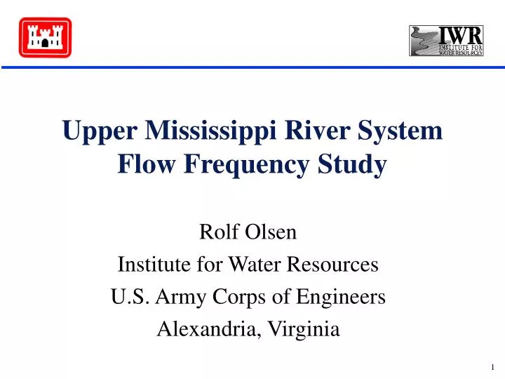 upper mississippi river system flow frequency study