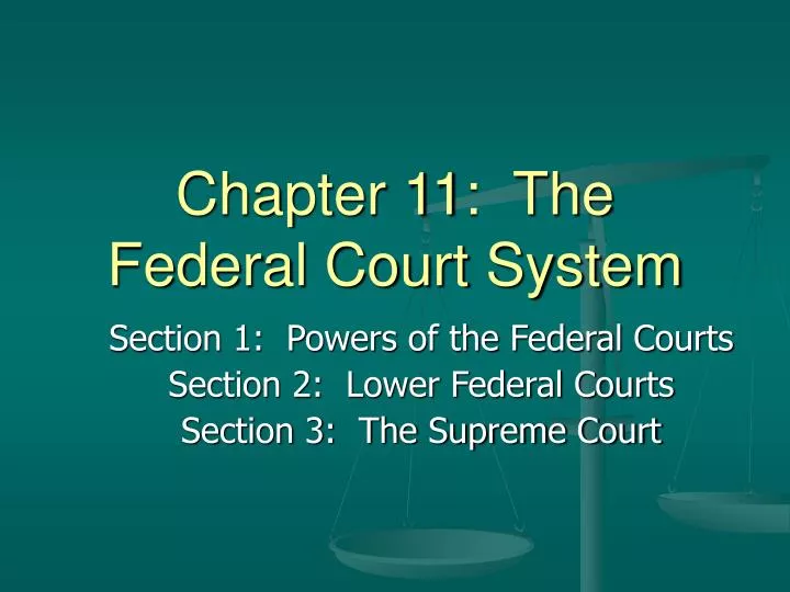 chapter 11 the federal court system