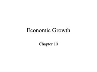 Economic Growth