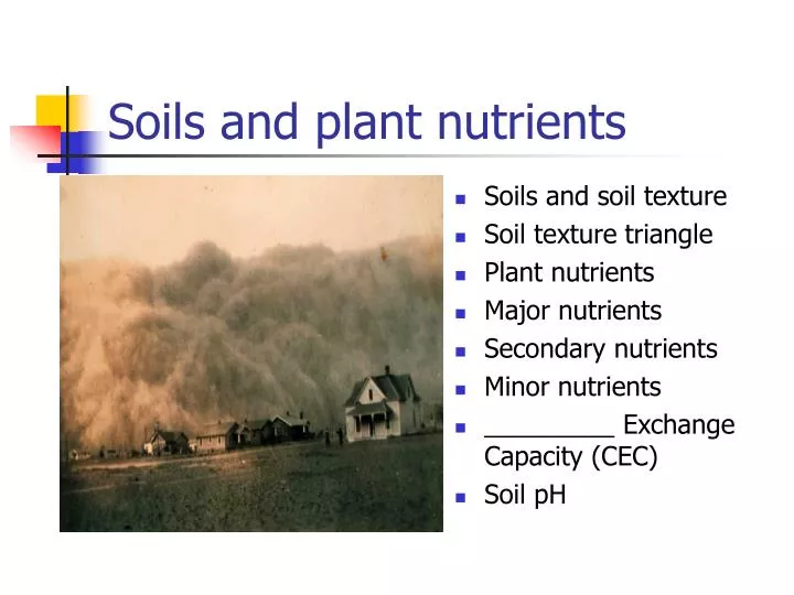soils and plant nutrients