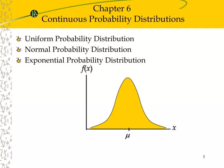 chapter 6 continuous probability distributions