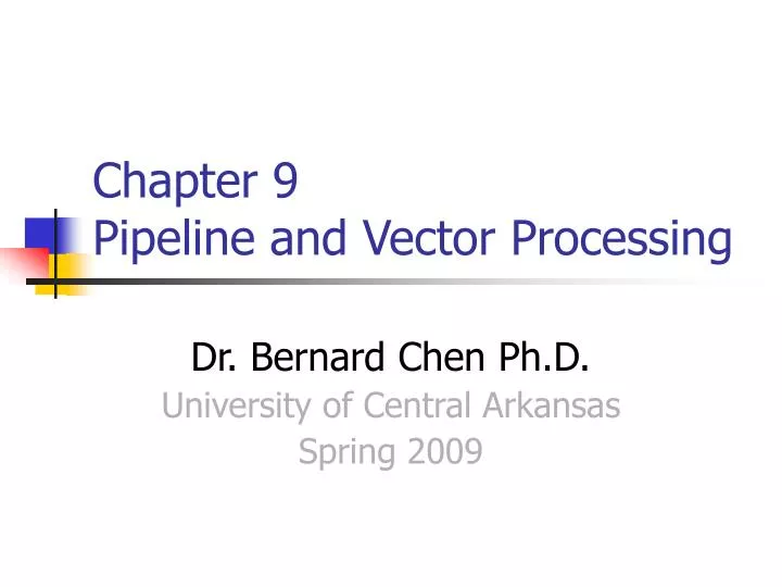 chapter 9 pipeline and vector processing