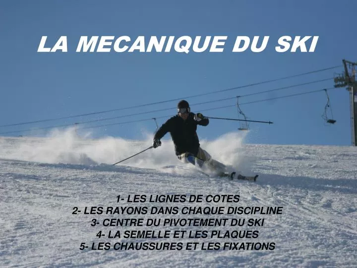 la mecanique du ski