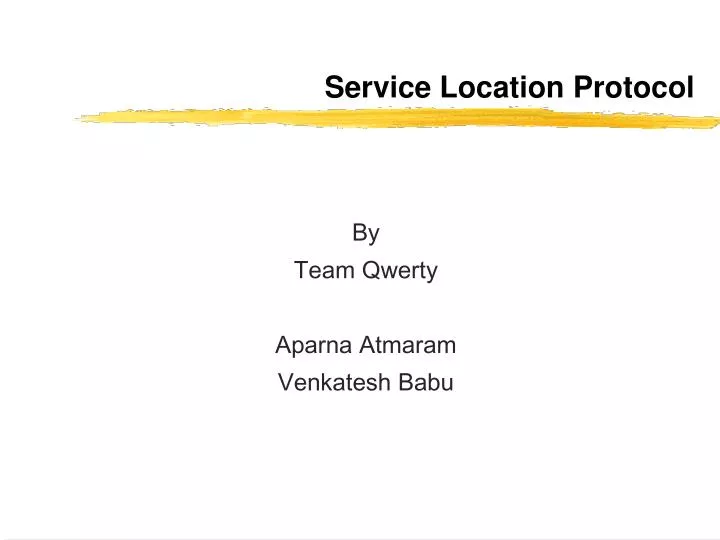 service location protocol