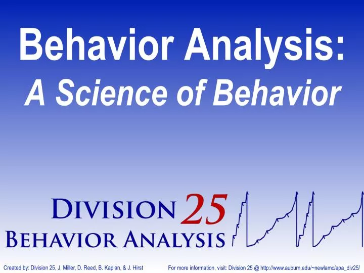 behavior analysis a science of behavior