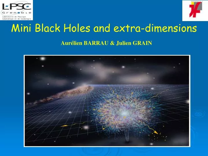 mini black holes and extra dimensions