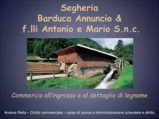 Segheria Barduca Annuncio &amp; f.lli Antonio e Mario S.n.c.