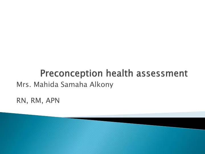preconception health assessment