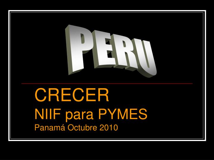 crecer niif para pymes panam octubre 2010